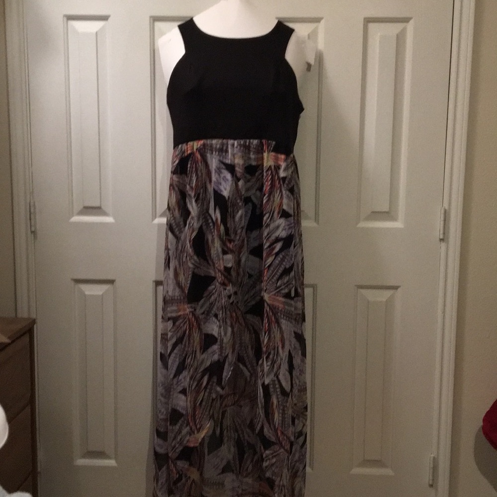 Flowy front slit dress